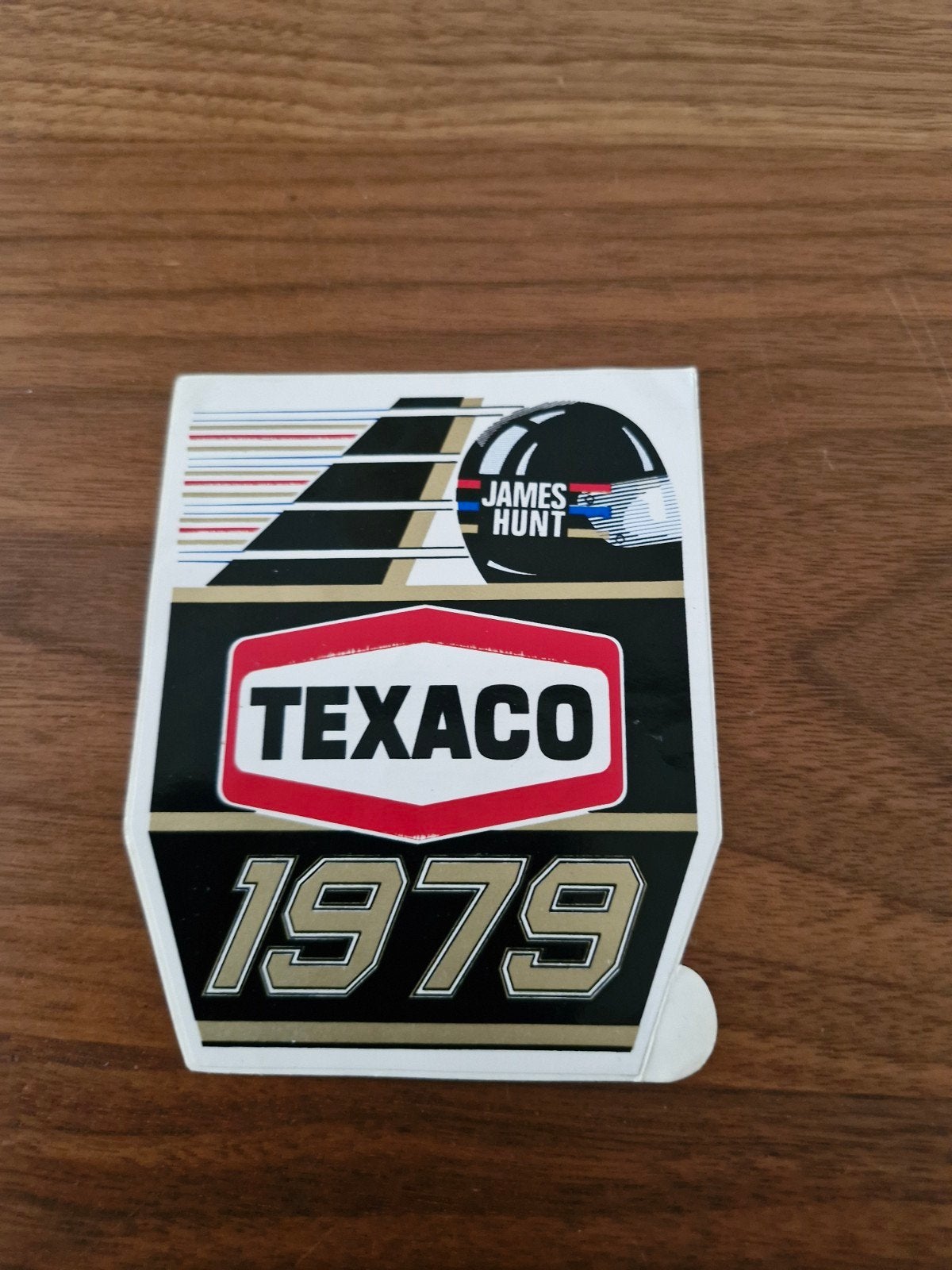 067 Vintage Texaco James Hunt 1979 Sticker, Ophalen of Verzenden