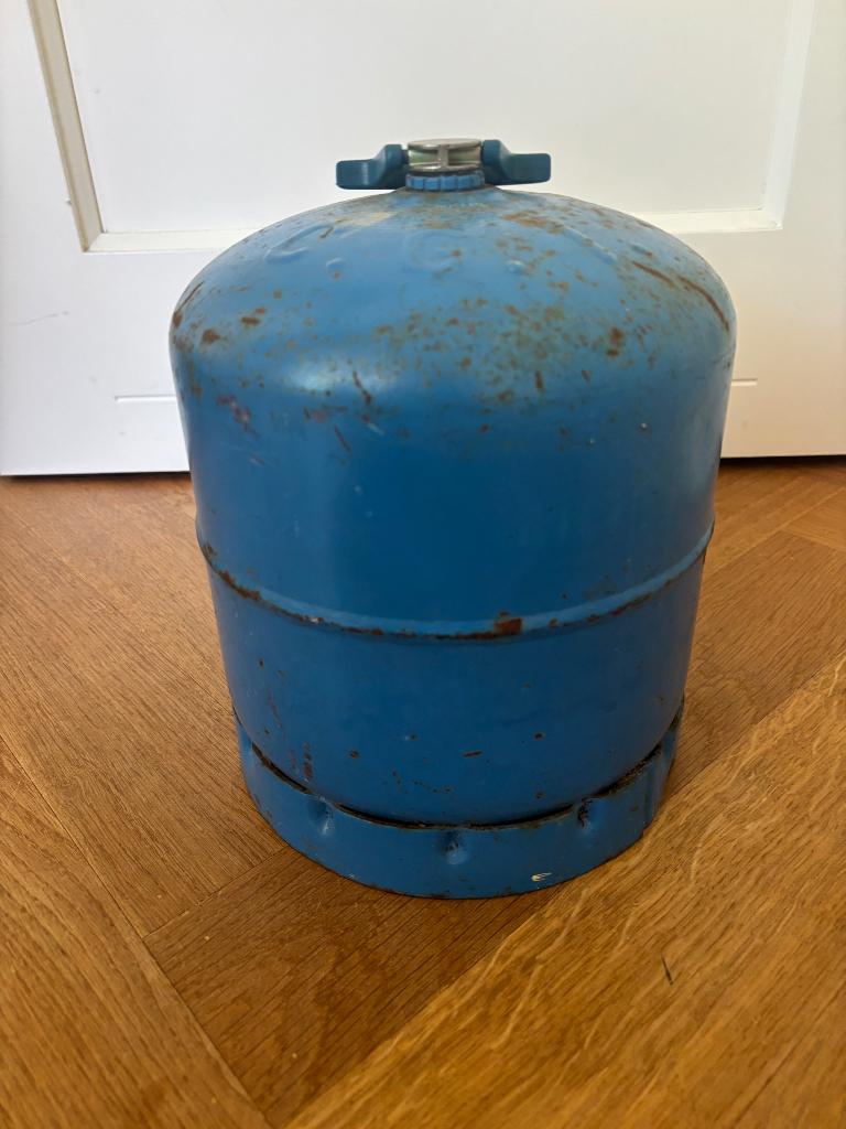 Campingaz gasfles blauw – gebruikt maar prima bruikbaar, Ophalen, Gebruikt