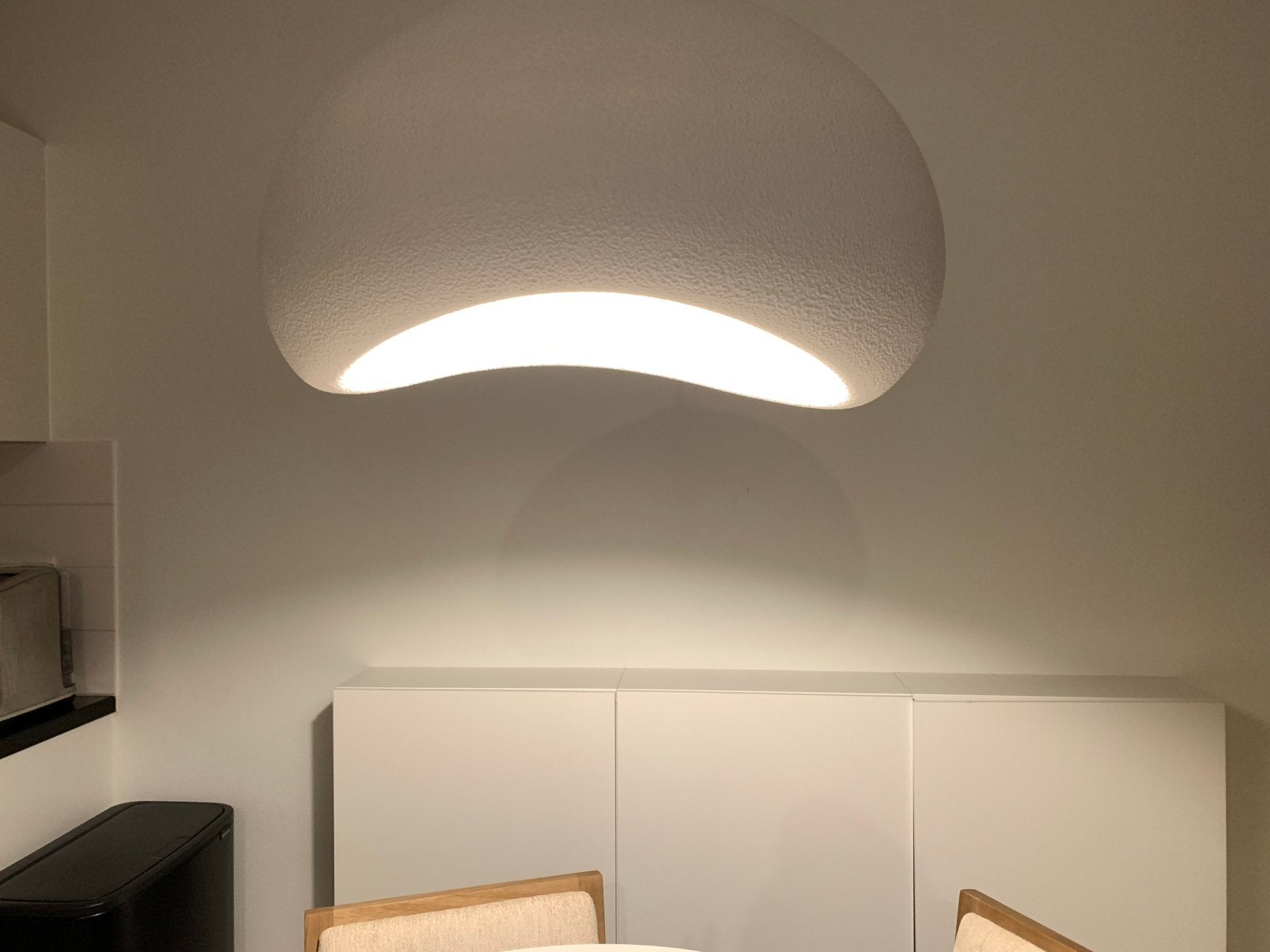 Wabi Sabi Japandi hanglamp 60 cm met kleine beschadiging, Ophalen, Gebruikt, Overige materialen