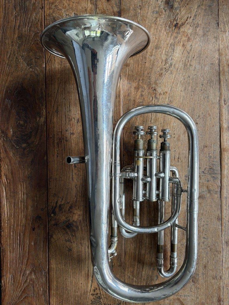 euphonium vintage, Muziek en Instrumenten, Ophalen, Gebruikt, Euphonium of Tenortuba, Met koffer of draagtas