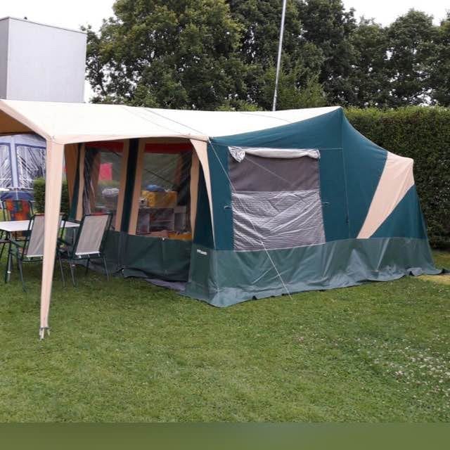 Vouwwagen trigano odyssee, Caravans en Kamperen, Vouwwagens, Ophalen, Trigano, Aanwezig, Tot en met 5