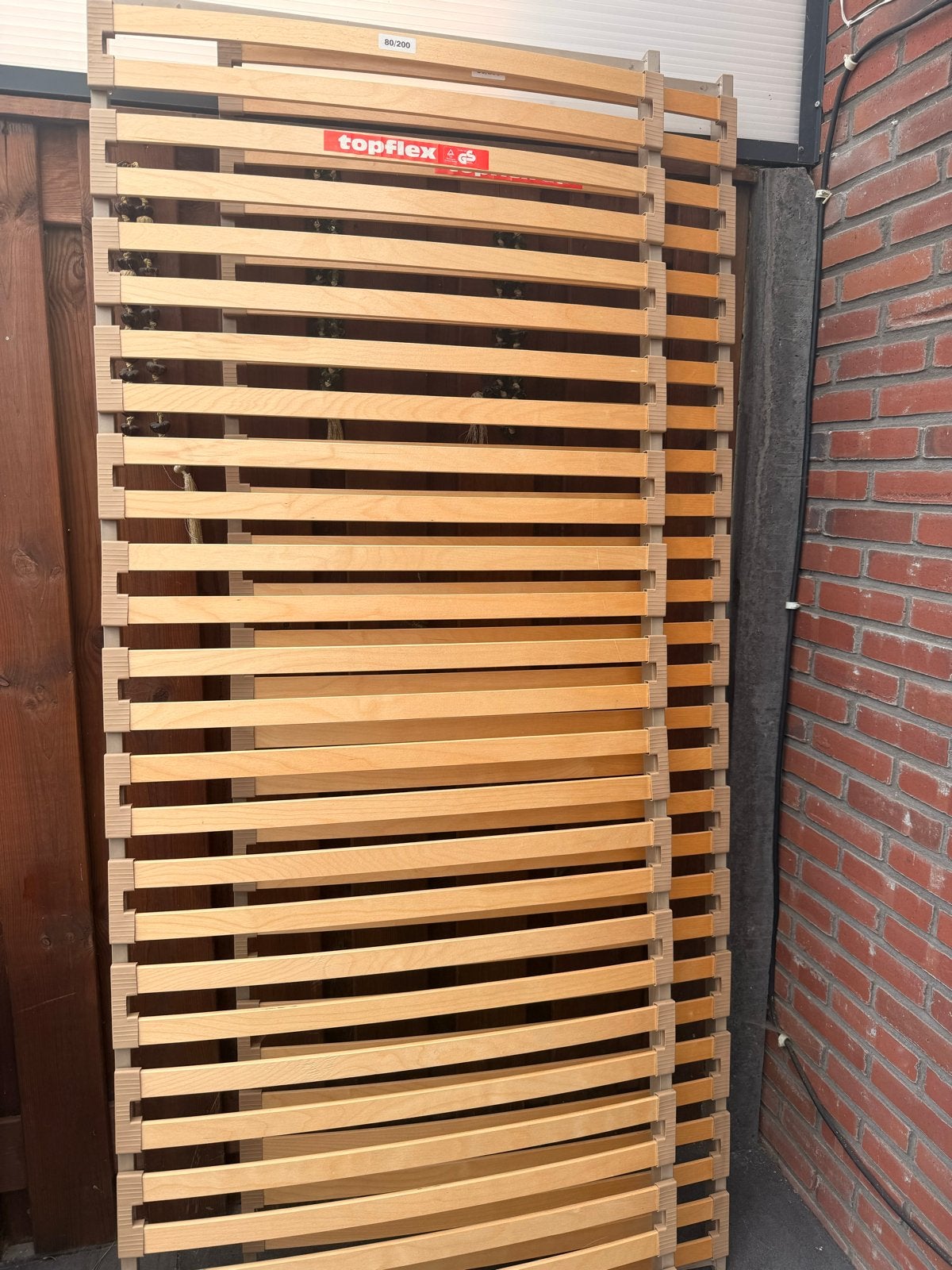 Topflex lattenbodem 2x 80x200 cm - Zo goed als nieuw, Ophalen, Eenpersoons, Zo goed als nieuw, 80 cm