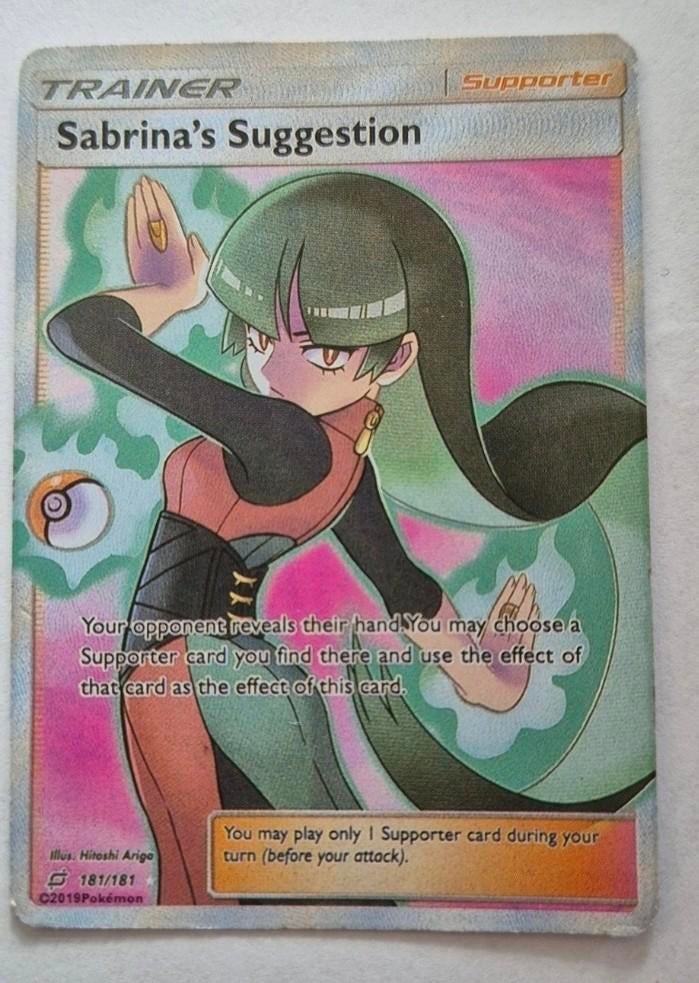 Sabrina's Suggestion 181/181 Team Up Pokemon kaart, Ophalen of Verzenden, Zo goed als nieuw, Losse kaart