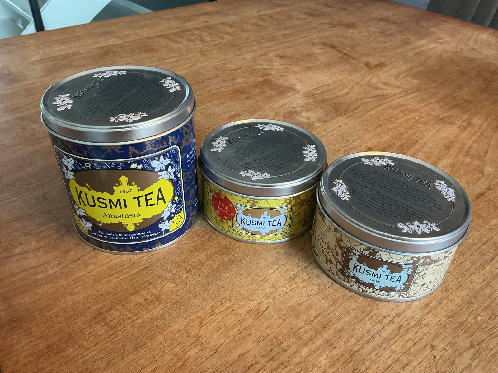 Kusmi Tea blikken - Anastasia, Prince Wladimir, St. Petersbu, Ophalen, Minder dan 50 cm, Gebruikt, Metaal