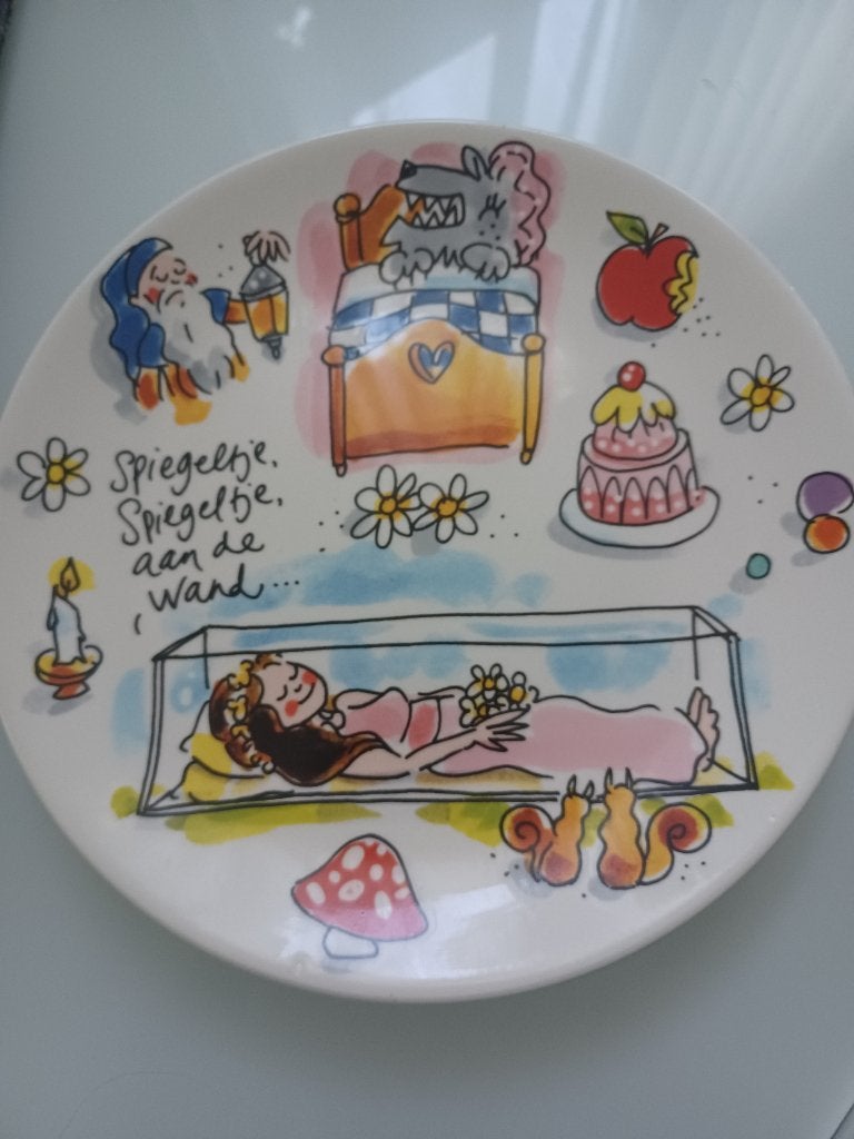 Blond Amsterdam - Efteling Sneeuwwitje bordje 18cm - nieuw, Ophalen of Verzenden, Nieuw, Gebruiksvoorwerp