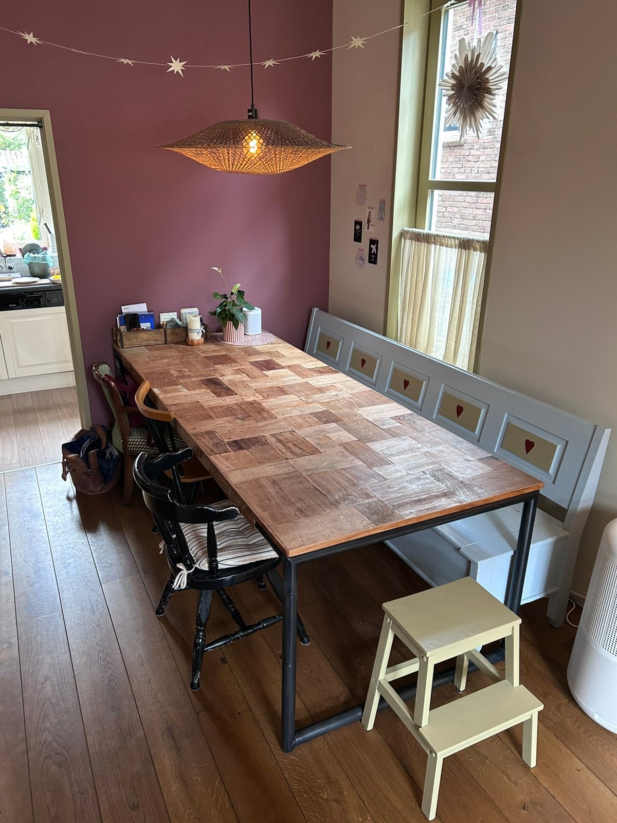 Prachtige d-Bodhi eettafel 250 x 100 cm - massief teak, Huis en Inrichting, Ophalen, 200 cm of meer, 50 tot 100 cm, Zo goed als nieuw