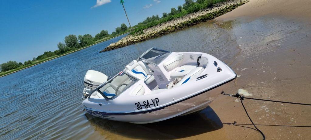 Fibrafort 160 met 90pk Evinrude V4 OceanPro. Incl. Trailer, Watersport en Boten, Motorboten en Motorjachten, Ophalen, Gebruikt