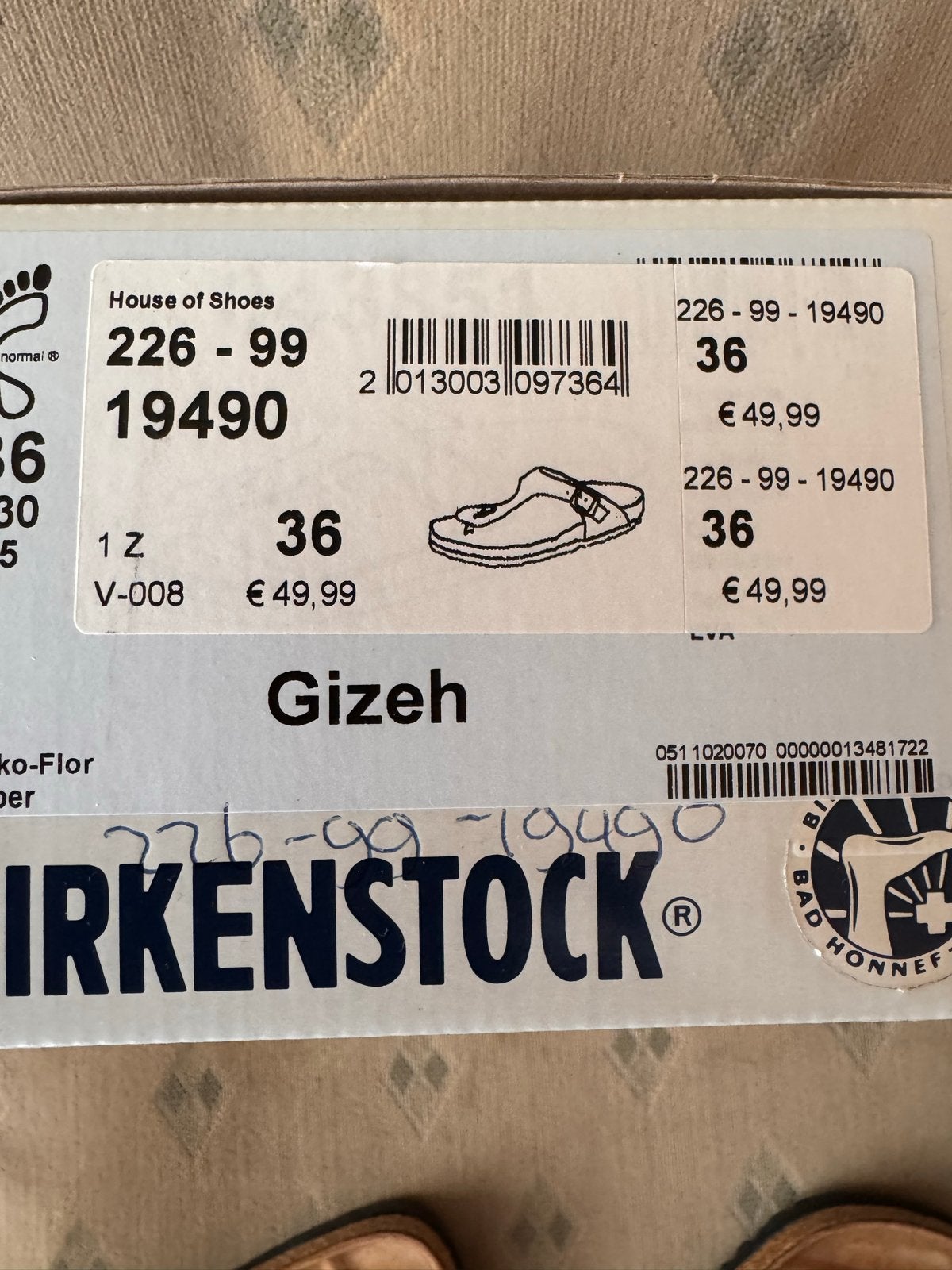 Birkenstock Gizeh sandalen - Zilver - Maat 36, Overige kleuren, Nieuw, Ophalen, Slippers