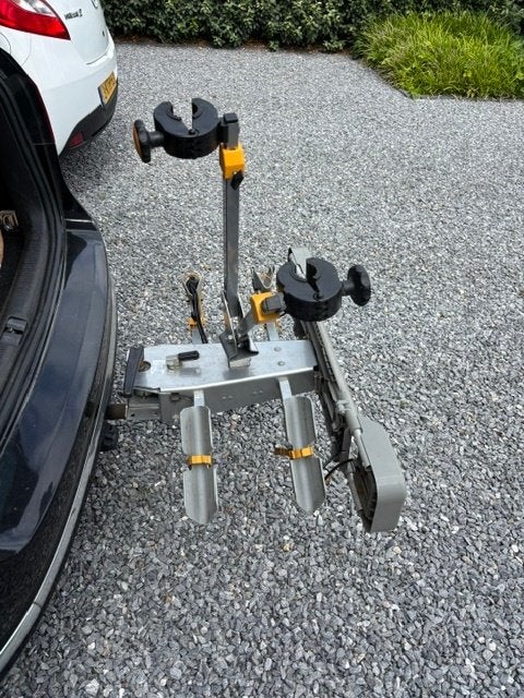 Spinder Falcon RC-2-F  Fietsendrager op trekhaak, Ophalen, 2 fietsen, Gebruikt, Trekhaakdrager