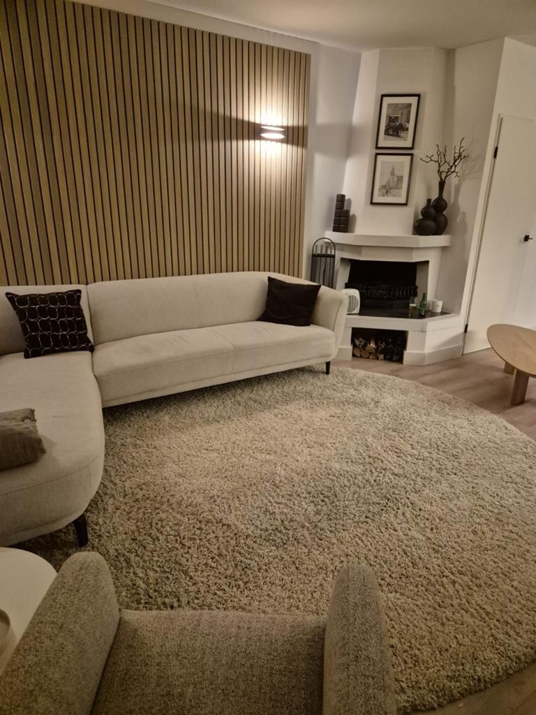 Zeer mooi karpet ecru 300 cm rond, Ophalen, Rond, 200 cm of meer, Zo goed als nieuw