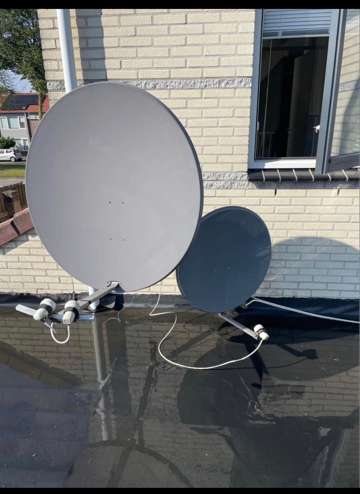 Satellietschotels met LNB's, Audio, Tv en Foto, Schotelantennes, Ophalen, Gebruikt, (Schotel)antenne, Overige merken