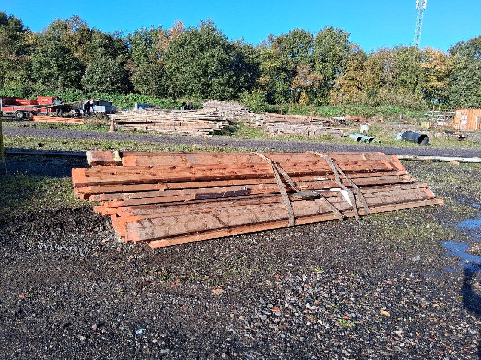 Circulaire vloerbalken 30 stuks kopmaat 240/70, Ophalen, Gebruikt, Balk, Vuren