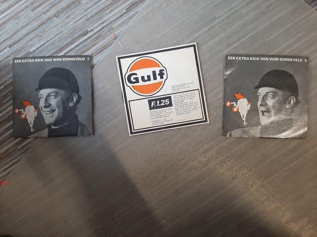 Wim Sonneveld -Extra Kick 1 tm 3- Promo Gulf -reclame vinyl, Ophalen, Gebruikt, Nederlandstalig