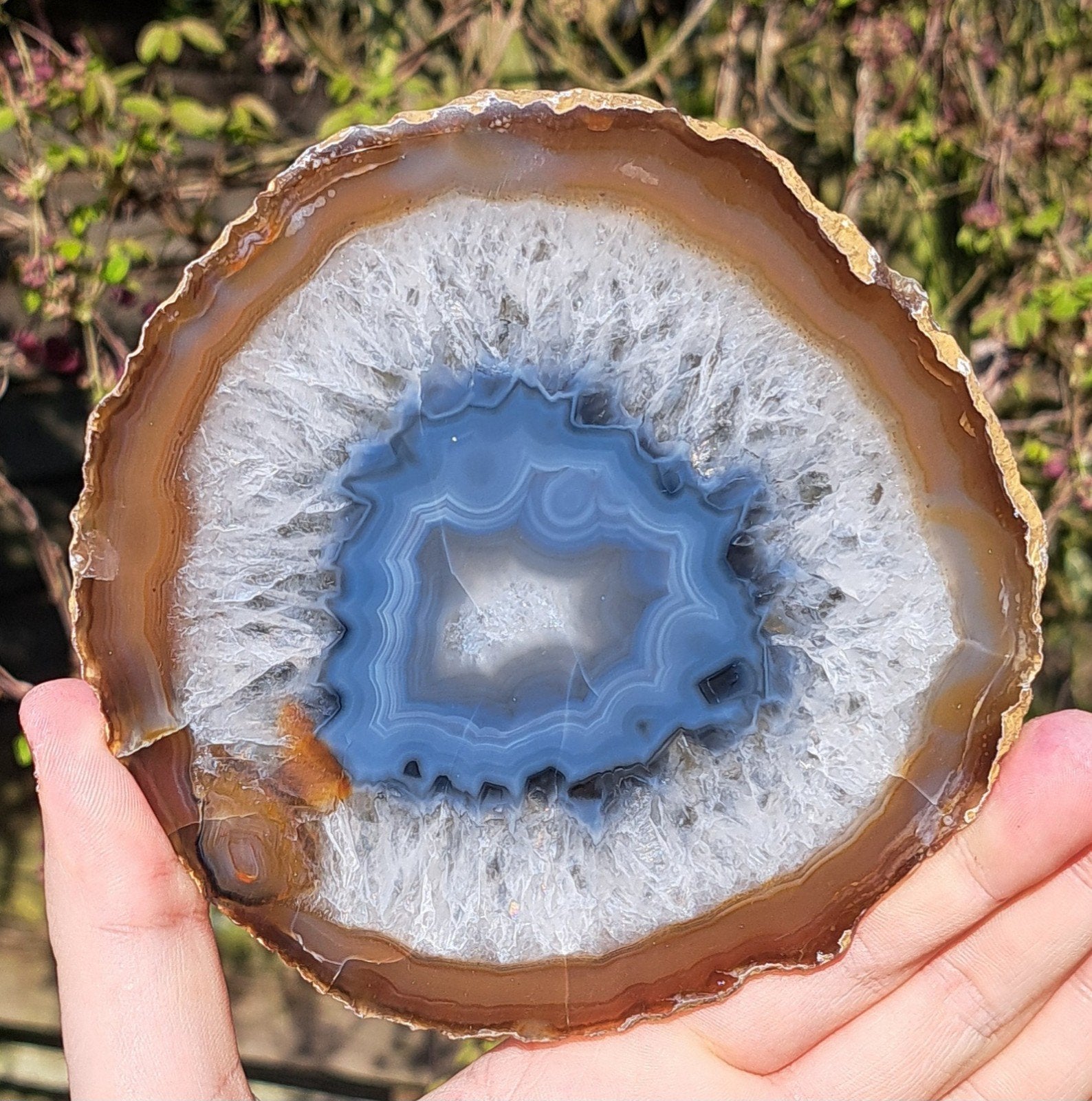 Agaatschijf natuursteen edelstenen stenen mineralen Agaat, Ophalen of Verzenden