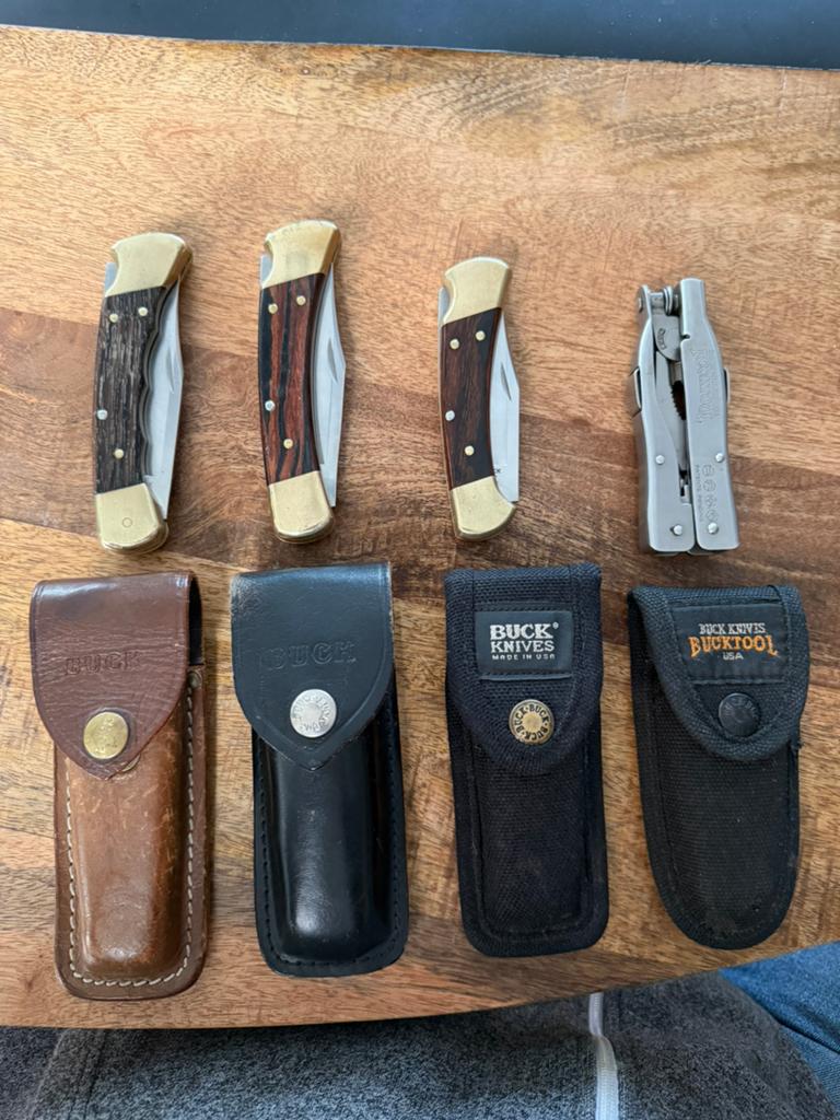 Buck messen en Buck multitool, Caravans en Kamperen, Ophalen of Verzenden, Gebruikt