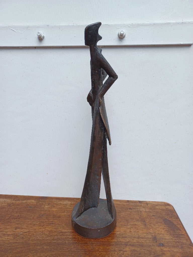 Brons Beeldje RvL, Antiek en Kunst, Ophalen, Brons, Beeld, Man