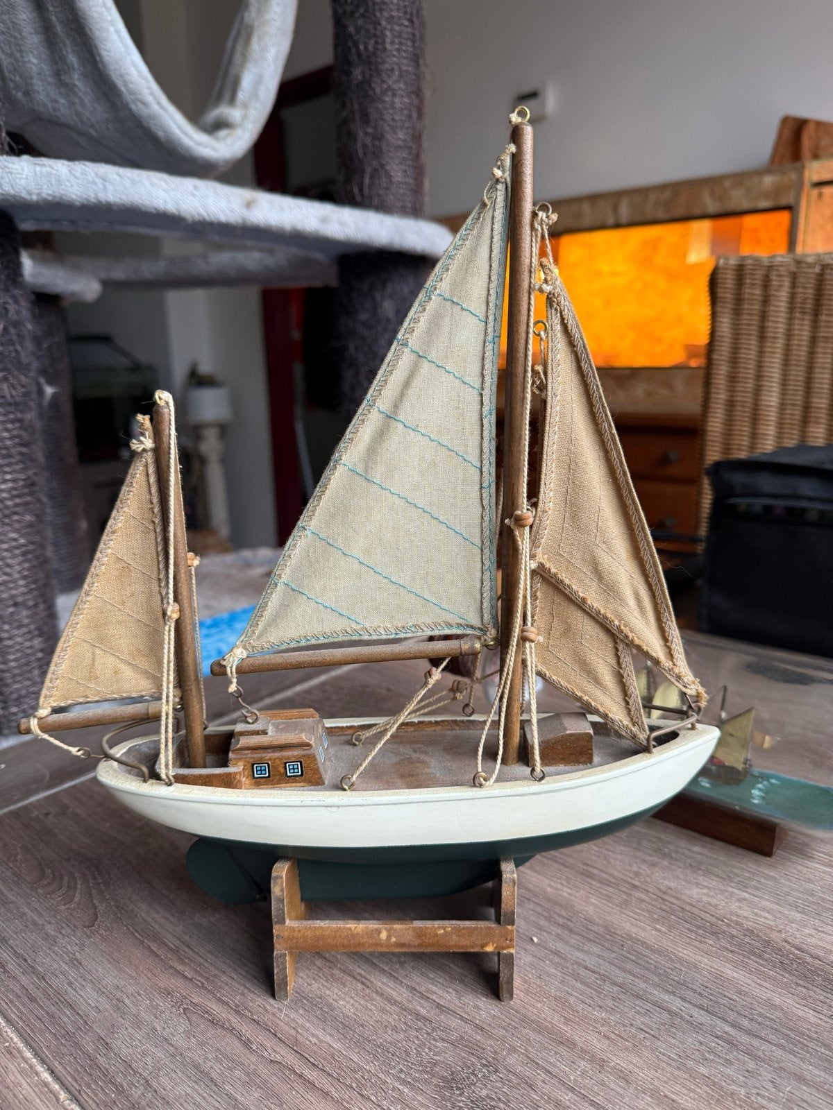 Decoratief houten zeilboot model, Ophalen of Verzenden, Gebruikt, 1:50 tot 1:200, Overige merken