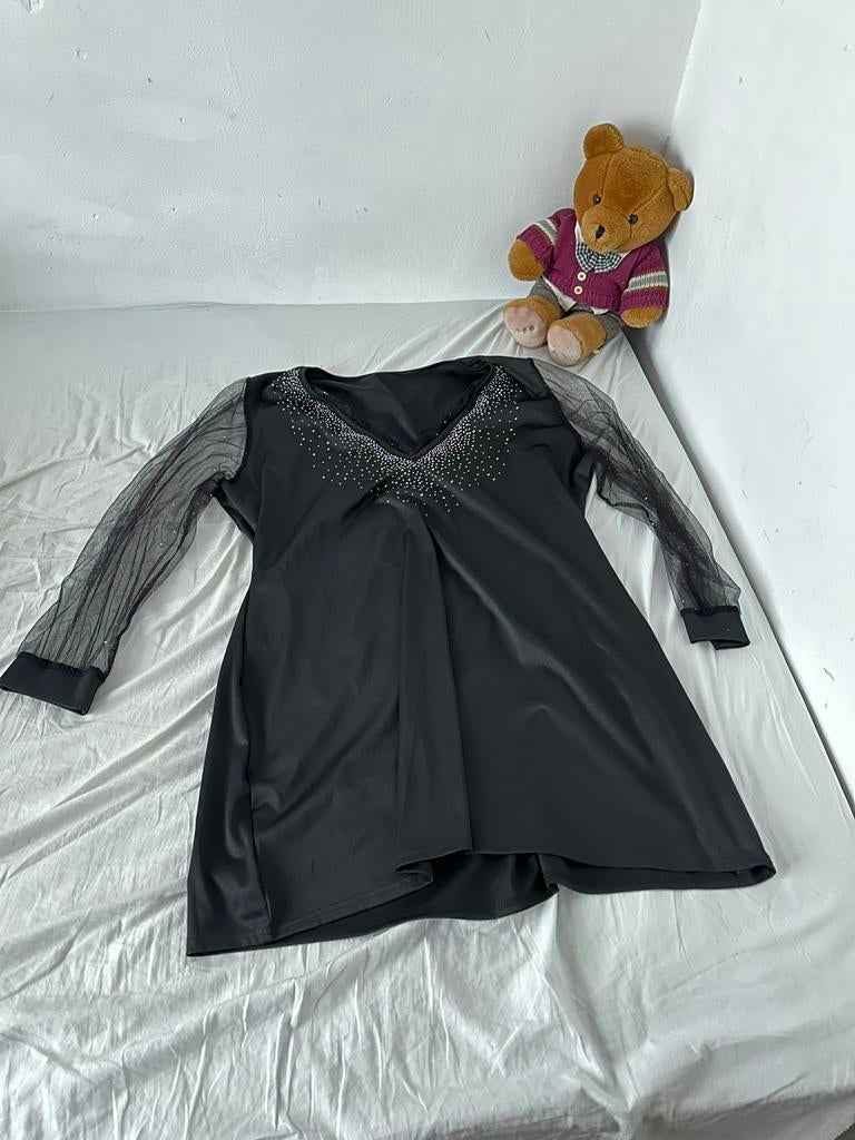 Uniek plussize shirt, Ophalen of Verzenden, Zo goed als nieuw, Zwart, Shirt of Top