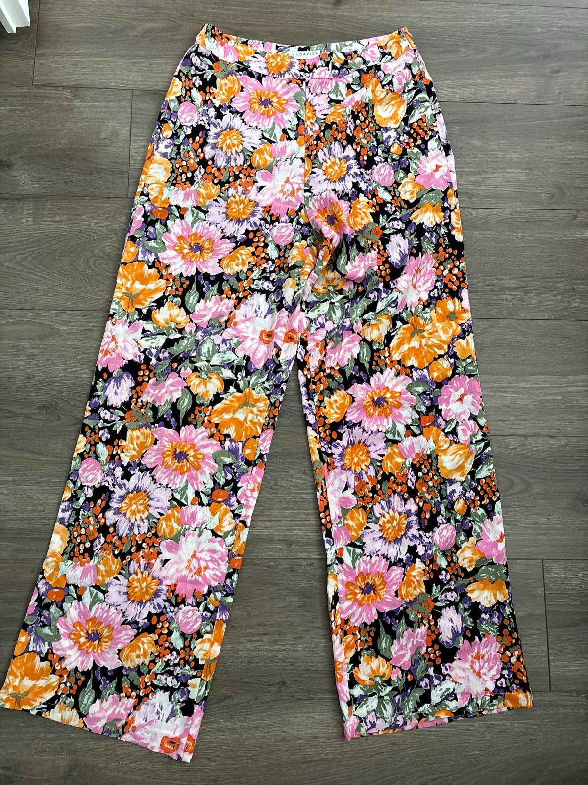 Loavies broek met vrolijke bloemenprint - zomer maat L, Overige kleuren, Maat 42/44 (L), Ophalen of Verzenden, Lang