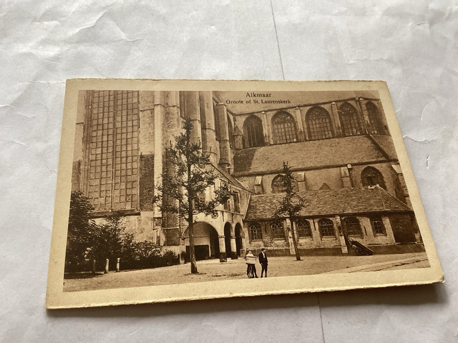 Oude Ansichtkaart Alkmaar Grote of St. Laurenskerk, Ophalen of Verzenden, Voor 1920, Ongelopen, Noord-Holland
