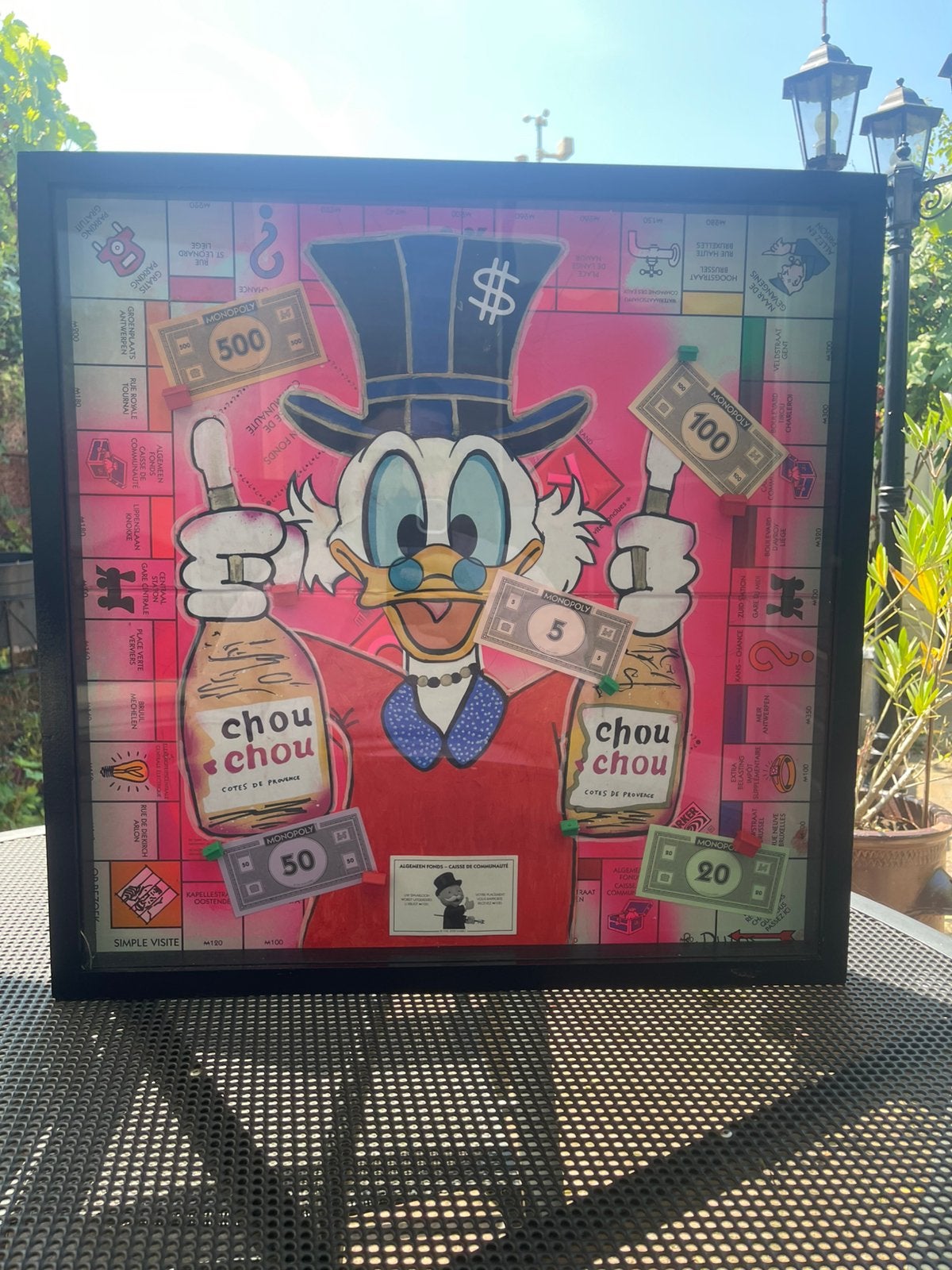 Handgemaakt monopoly x Dagobert Duck, Ophalen