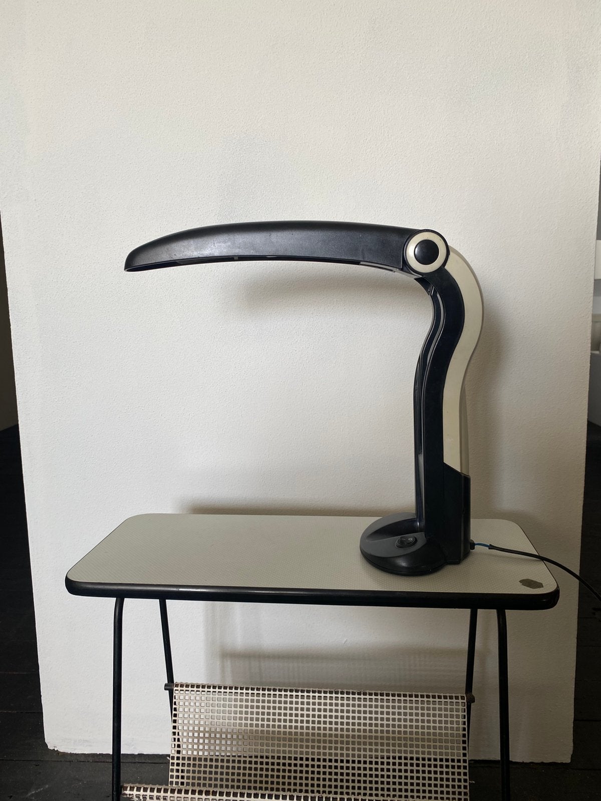 HT Huang tafellamp bureaulamp Toucan zwart wit, Ophalen, Bureaulamp, Vintage, Wit