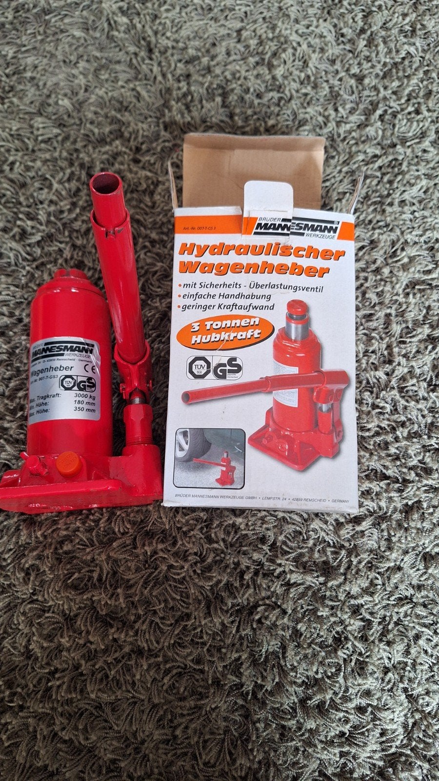 Mannesmann Hydraulische Potkrik 3 Ton - Nieuw in doos, Ophalen of Verzenden