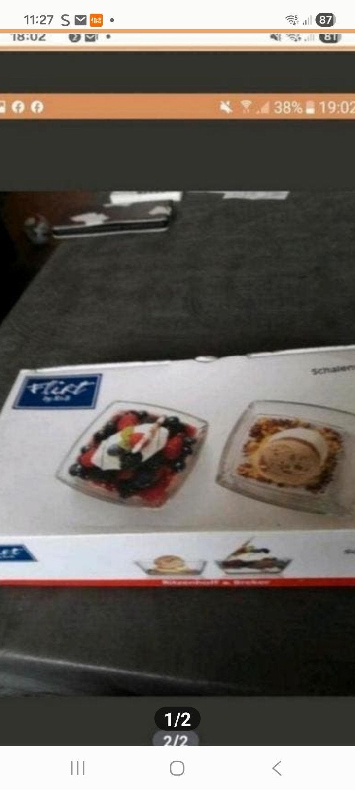 8 desserschaaltjes, Ophalen of Verzenden, Nieuw, Glas, Overige stijlen