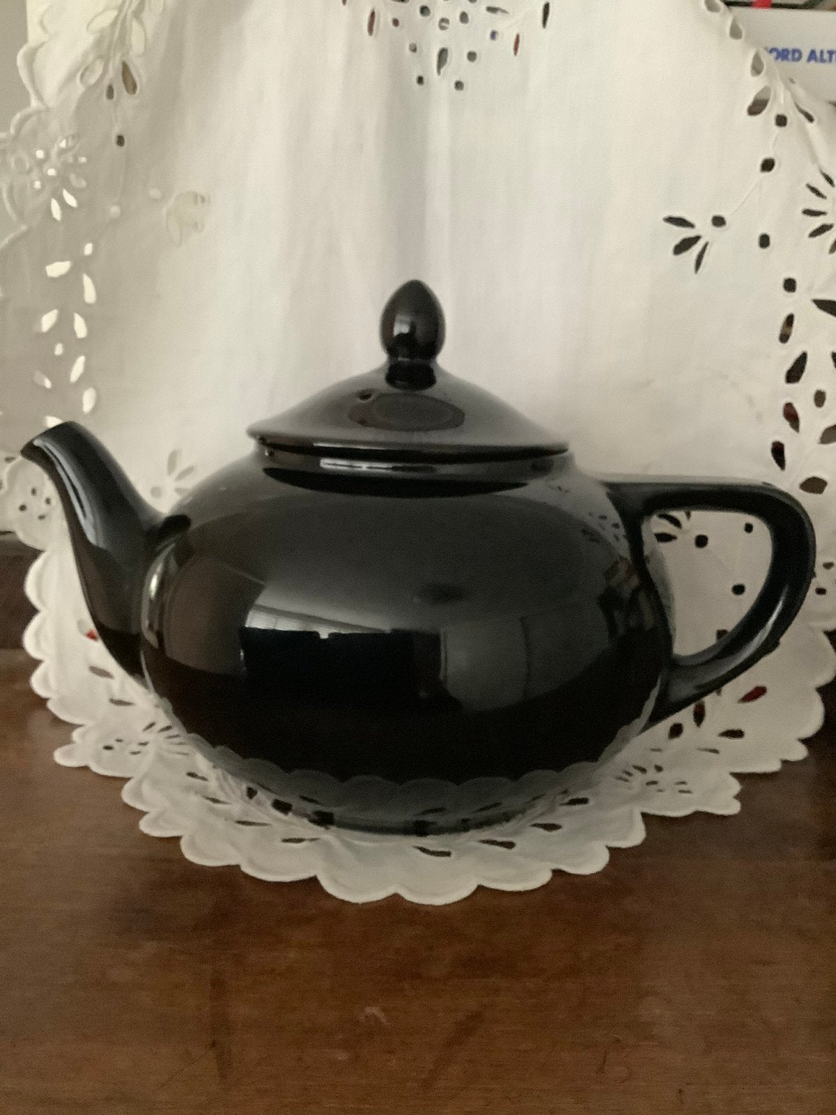Brocante zwarte theepot, Antiek en Kunst, Ophalen of Verzenden