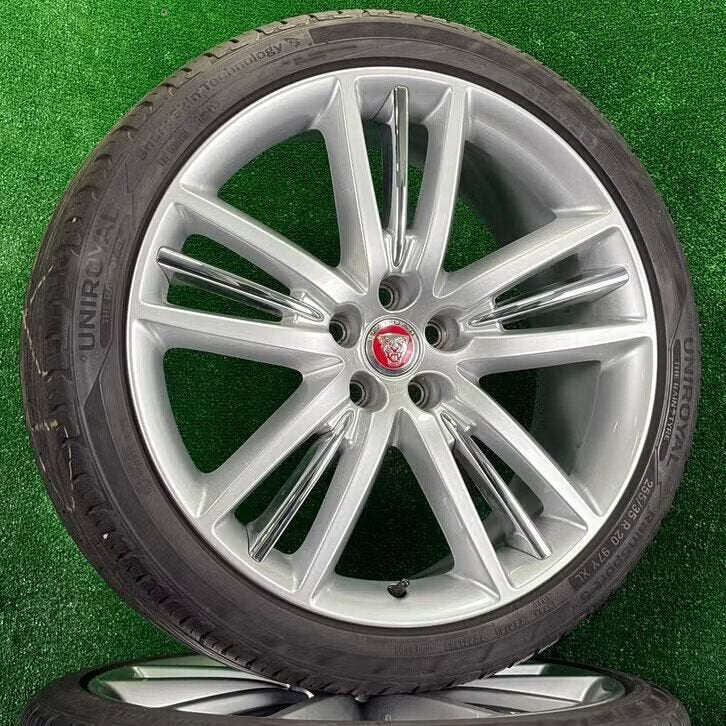 Originele 20 inch Jaguar Selena velgen banden XJ XF XK XJ8, Info@jaguar.com, Gebruikt, 255 mm, Banden en Velgen