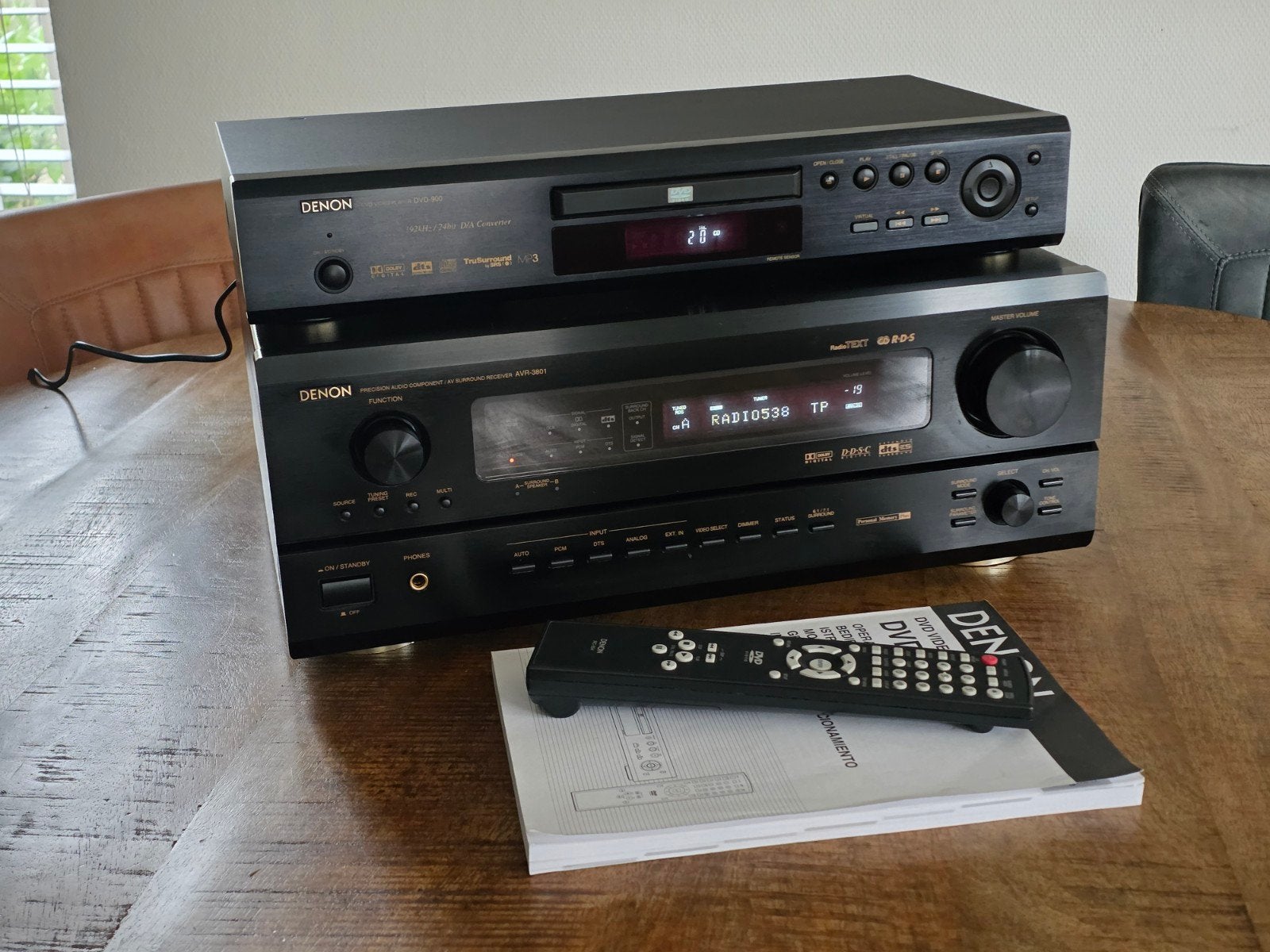 Denon AVR-3801 Receiver + Denon DVD-900 DVD-speler, Ophalen, Gebruikt, Denon, Nvt