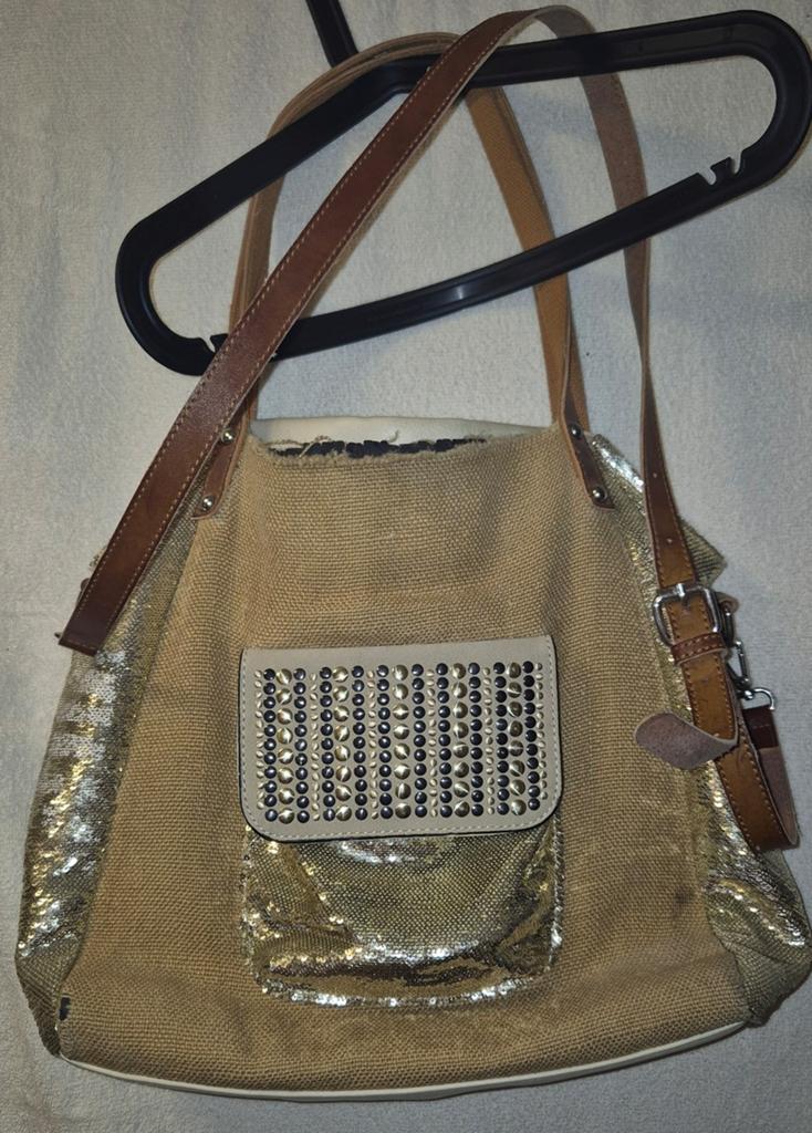 Hand/schouder tas., Ophalen, Gebruikt, Beige, Handtas