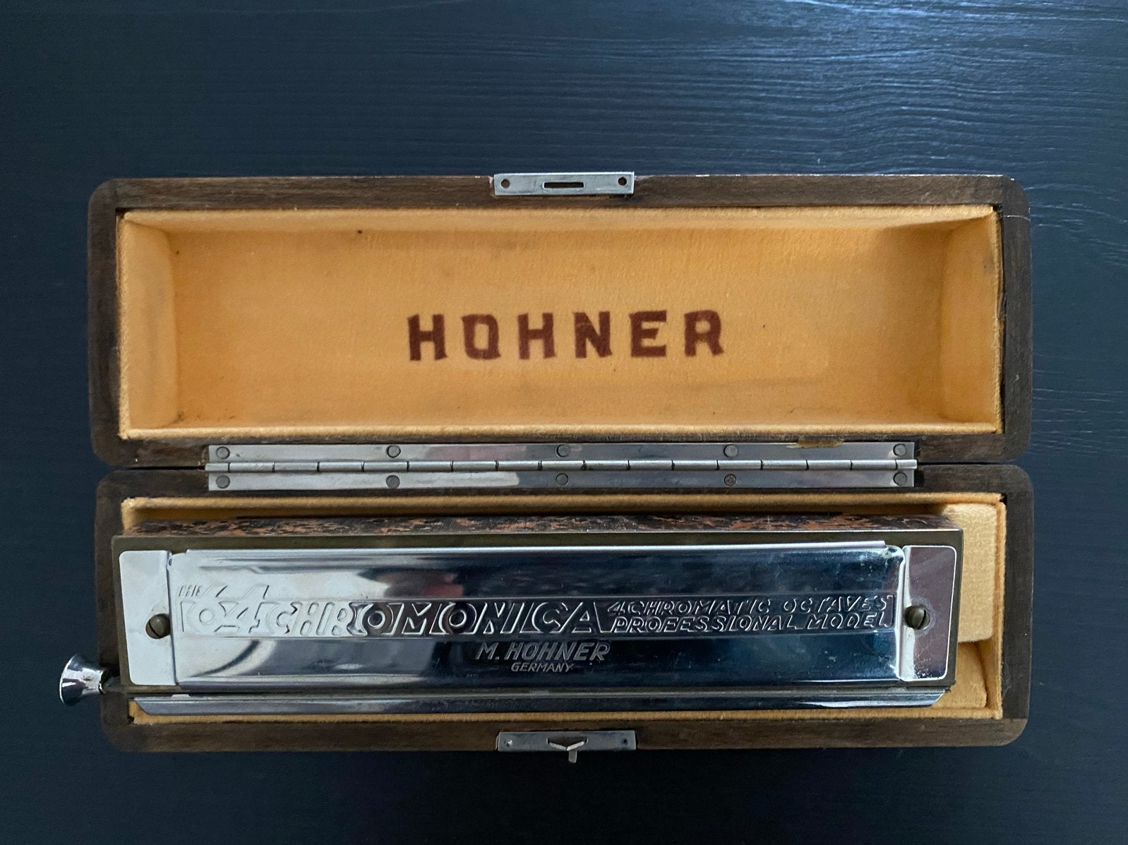 Hohner Chromonica mondharmonica met koffer, Muziek en Instrumenten, Blaasinstrumenten | Mondharmonica's, Gebruikt, Overige typen