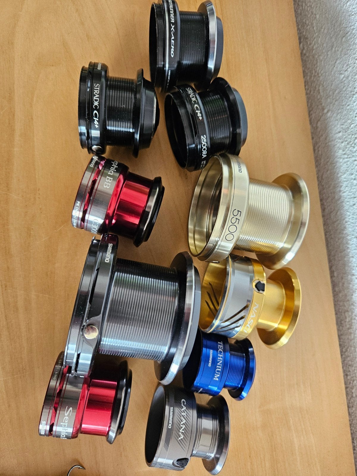 10 x Shimano Spoelen, Ophalen of Verzenden, Molen