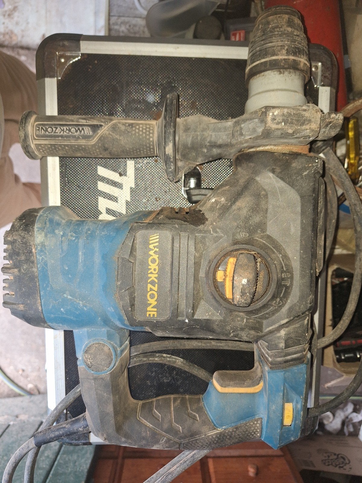Klopboor Workzone 1500W - Krachtige Boorhamer, Boor- en/of Breekhamer, Ophalen of Verzenden, Klopboormechanisme, Gebruikt