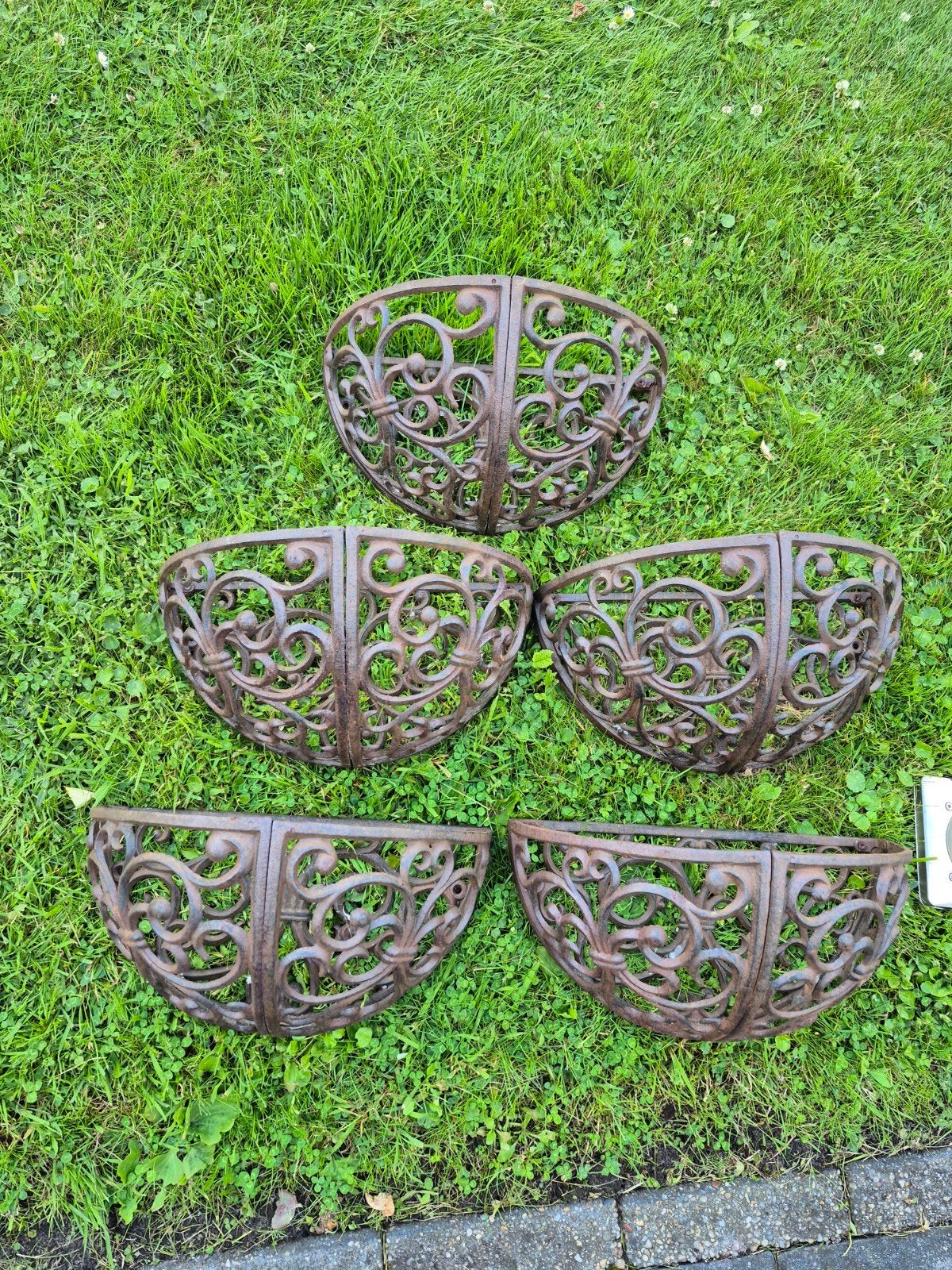 Gietijzeren wandhangers, Ophalen, Gebruikt, Minder dan 30 cm, Rond