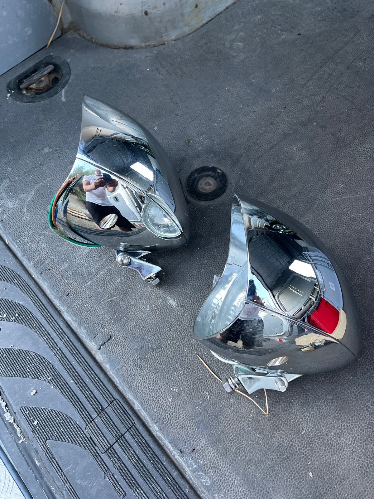 Nieuwe chromen koplampen voor chopper/eigenbouw (set van 2), Motoren, Ophalen of Verzenden, Nieuw