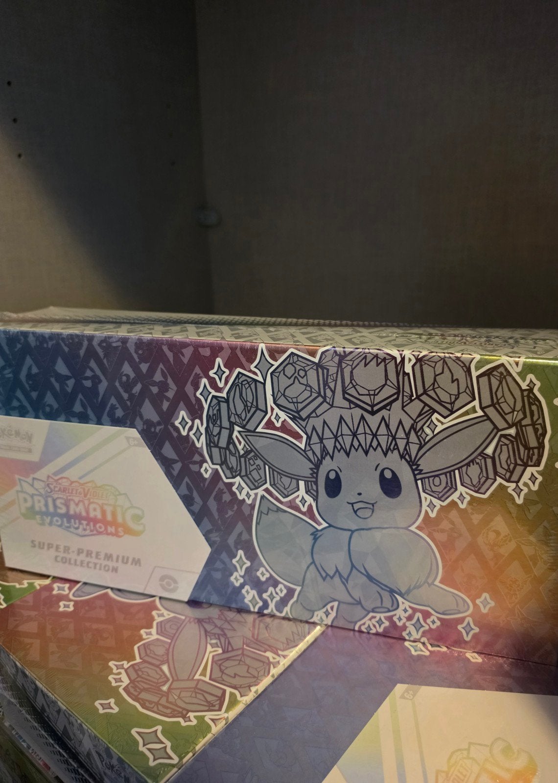 ( STAPELKORTING) Pokémon Prismatic Evolutions SPC, Hobby en Vrije tijd, Ophalen of Verzenden, Nieuw, Boosterbox, Foil