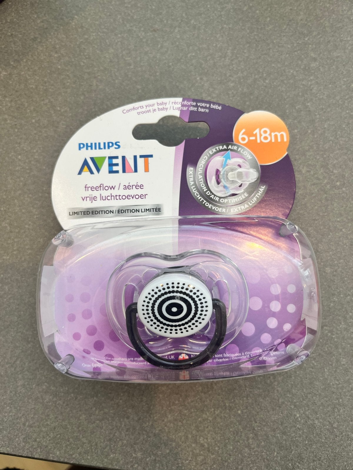 Philips Avent Freeflow Fopspeen 6-18m Limited Edition, Ophalen of Verzenden, Nieuw