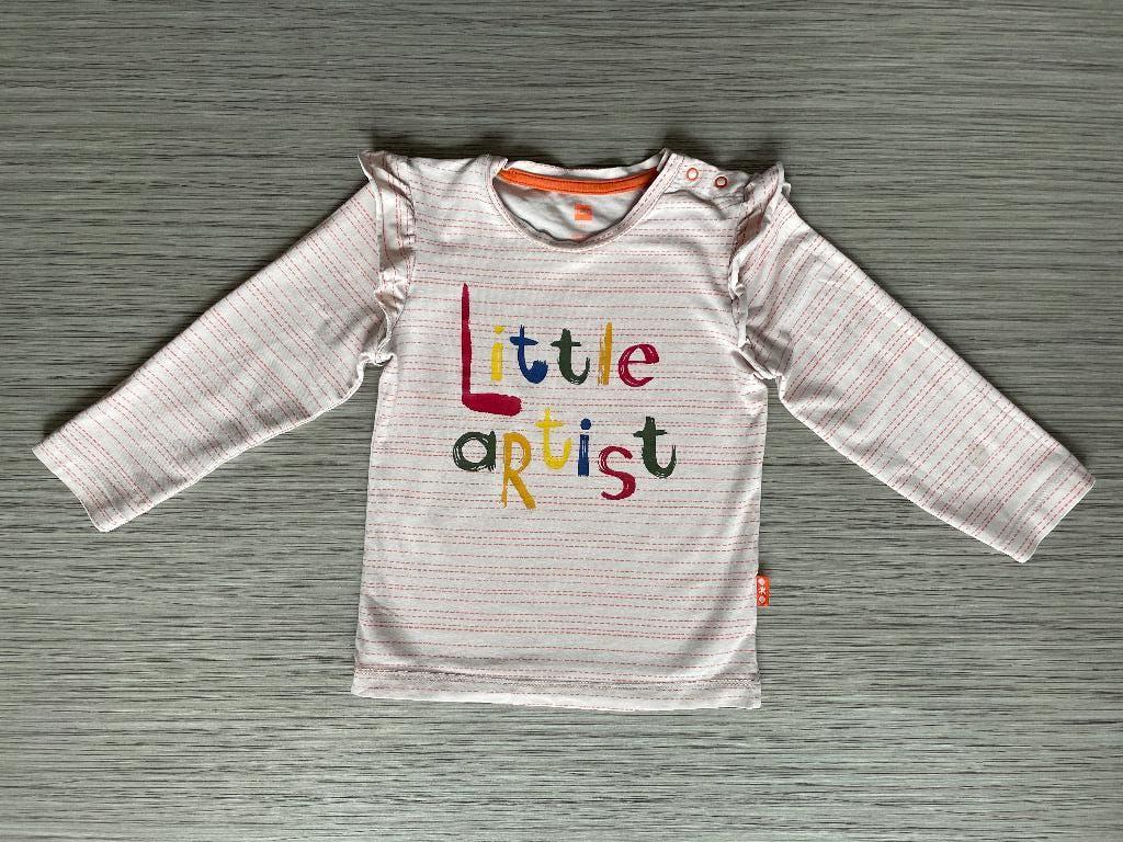 Shirt met lange mouwen, ‘Little artist’, maat 92, Kinderen en Baby's, Kinderkleding | Maat 92, Gebruikt, Meisje, Ophalen of Verzenden