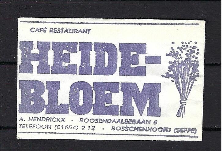 815 Bosschenhoofd cafe rest HEIDE-BLOEM, Ophalen of Verzenden, Nederland
