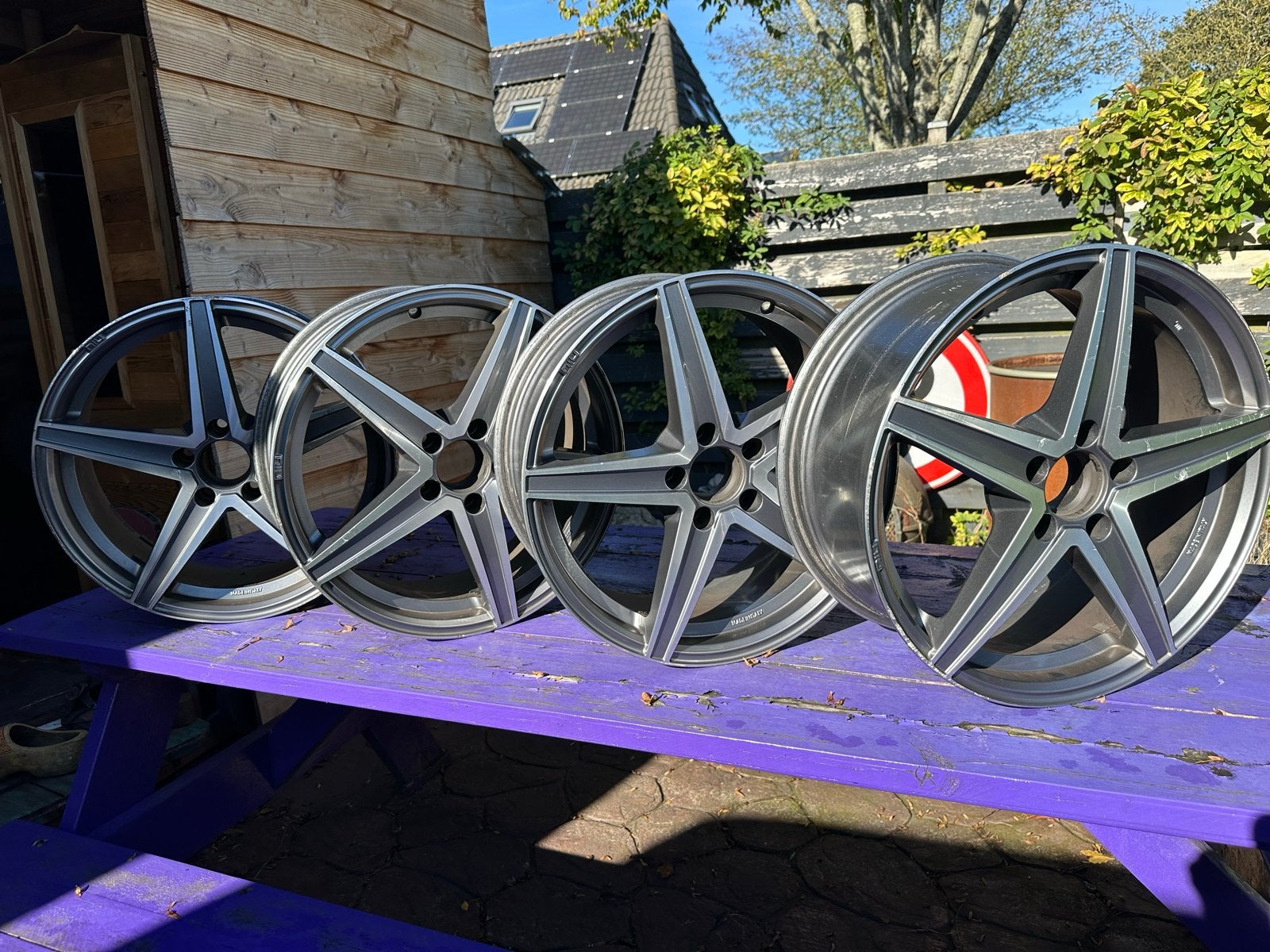 Set 18 inch AMG-look velgen 5x112 ET45, Ophalen, Gebruikt