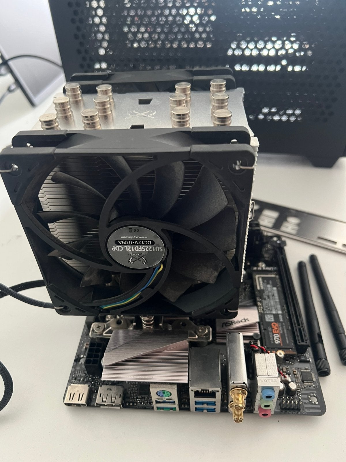 ITX moederbord met processor en koeler, Computers en Software, Moederborden, Zo goed als nieuw, DDR4, Ophalen