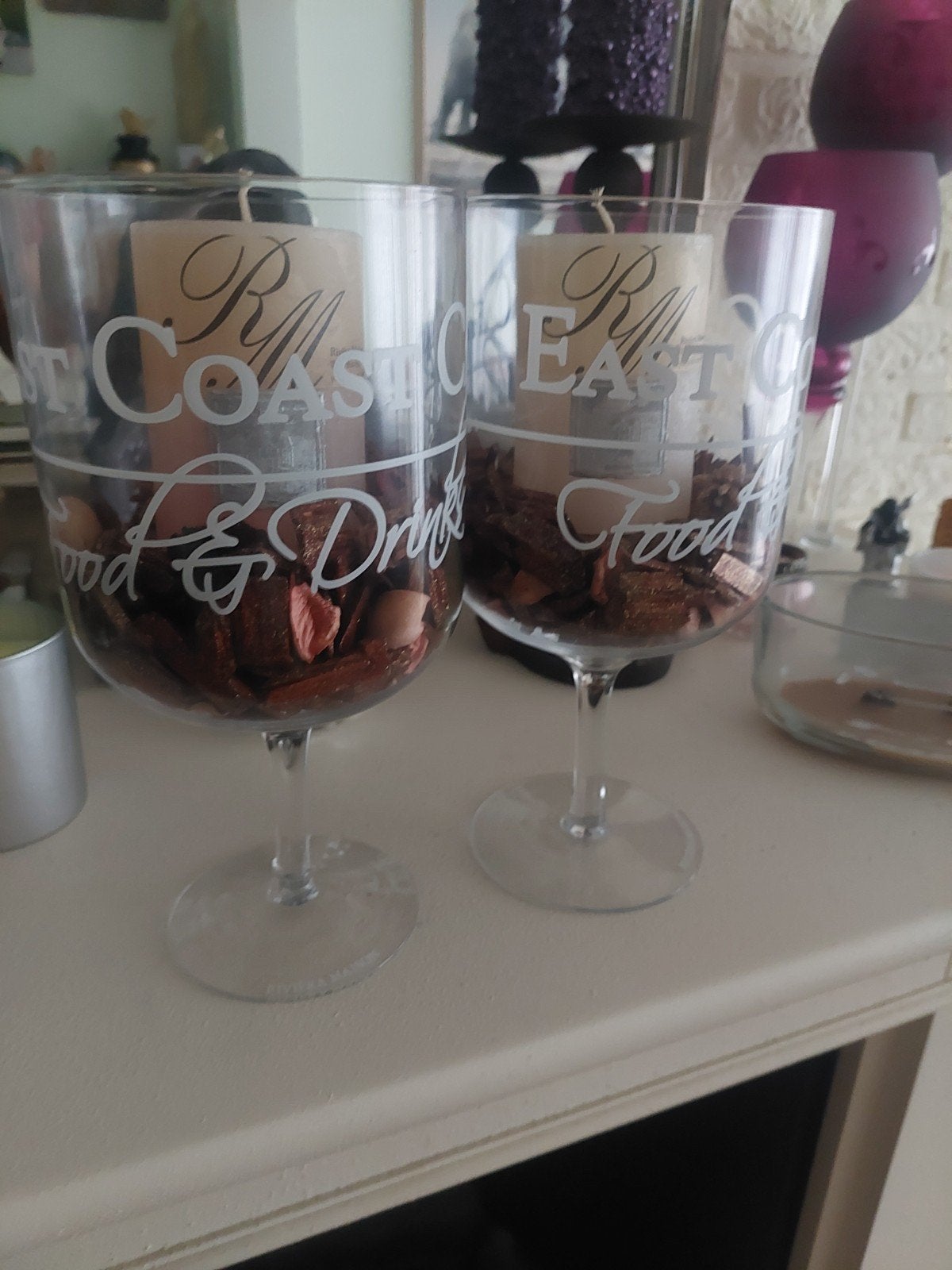 2 riviera maison windlichten, Ophalen, Zo goed als nieuw, Glas