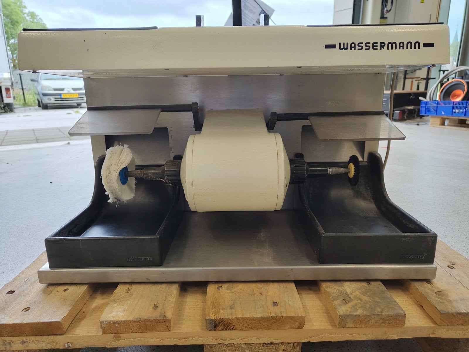 Wassermann Polijstmachine met Afzuiging en Borstels, Doe-het-zelf en Verbouw, Ophalen, Gebruikt, Minder dan 600 watt, Overige typen