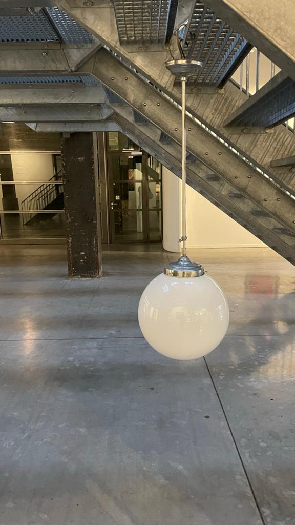 Vintage Bollamp Lumi Lights Schoollamp Stijl Hanglamp, Ophalen, ., 2de hands, .