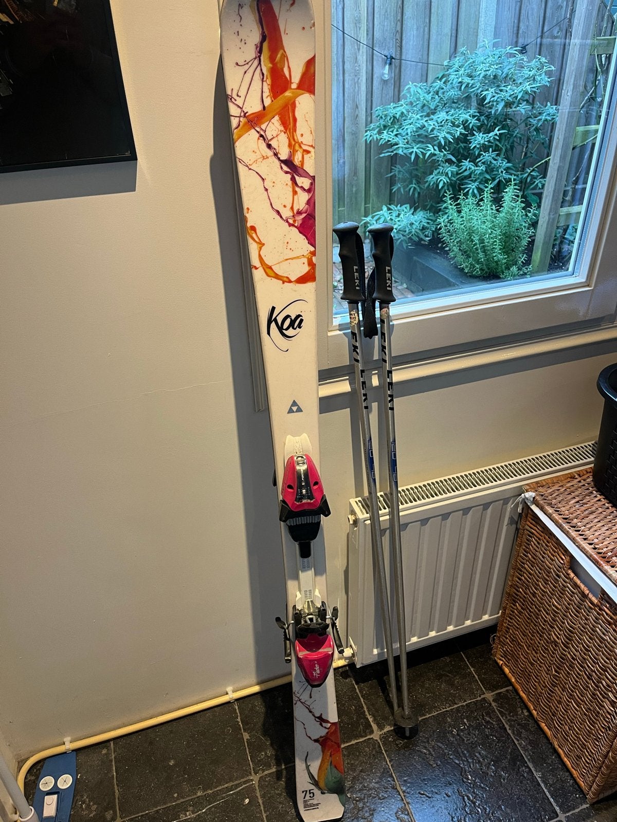 Fischer Koa 75 ski's met Leki stokken - 155 cm, 140 tot 160 cm, Ophalen of Verzenden, Skiën, Ski's