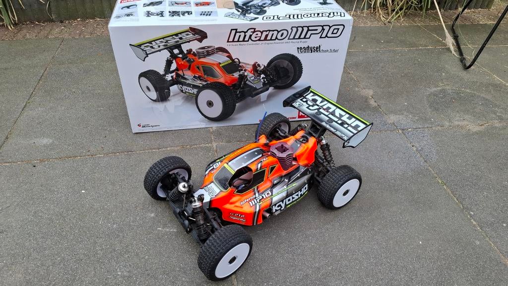 Kyosho Inferno MP10, Gebruikt, Auto offroad, Ophalen of Verzenden, Nitro