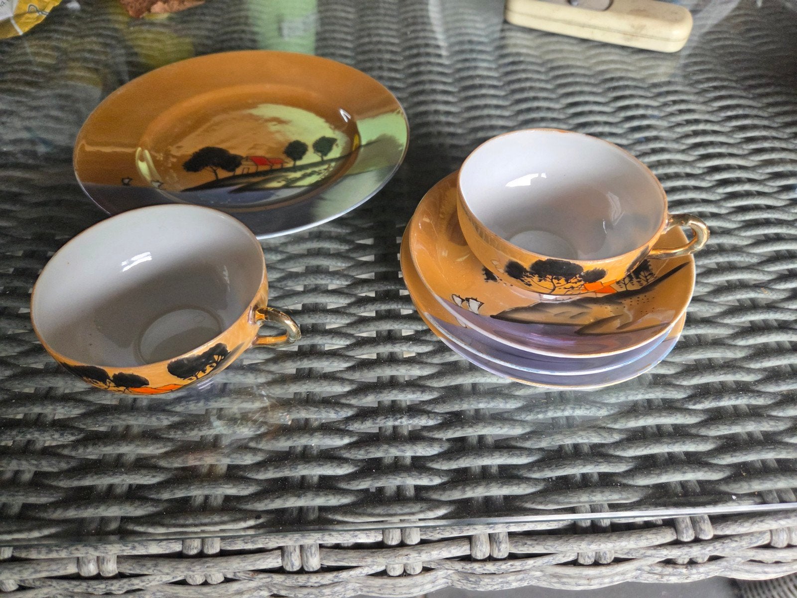 Antiek Japans porselein – Dai Nippon – handbeschilderd, Ophalen of Verzenden