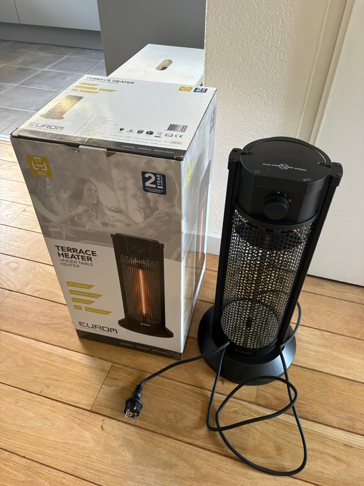 Eurom Under Table terrasheater - nieuw, Ophalen of Verzenden, Nieuw, Elektrisch, Vloer